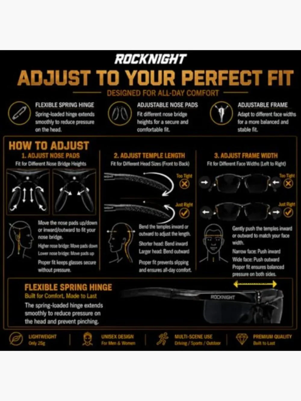 Polarized Rectangular Sunglasses Men UV400 Protection Lightweight Metal Frame